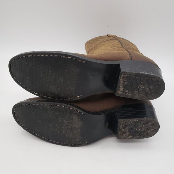 Masterson Boot Co Women's Western Cowboy Boots Sz 6 D Brown Leather RB2000Y - Picture 6 of 11